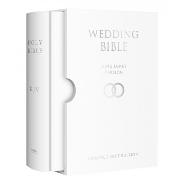 KJV Wedding Compact Bible White I/L - Collins